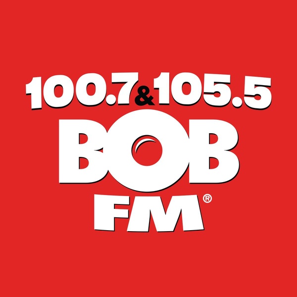 100.7 & 105.5 BOB FM - KYMV Logo