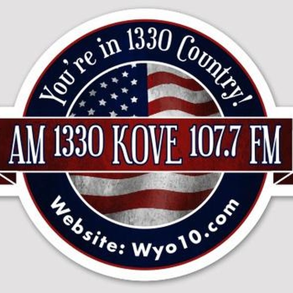 AM 1330 - 107.7 FM - KOVE Logo
