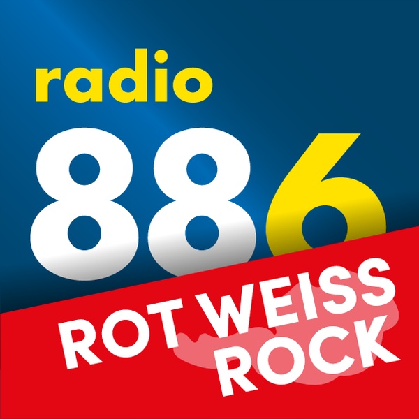 Radio 88.6 - Rot-Weiss-Rock Logo