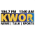 104.7 FM 1340 AM KWOR - KWOR Logo