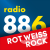 Radio 88.6 - Rot-Weiss-Rock Logo
